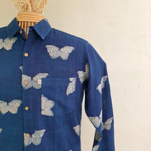 Load image into Gallery viewer, BUTTERFLIES  IN INDIGO (Full Sleeves)