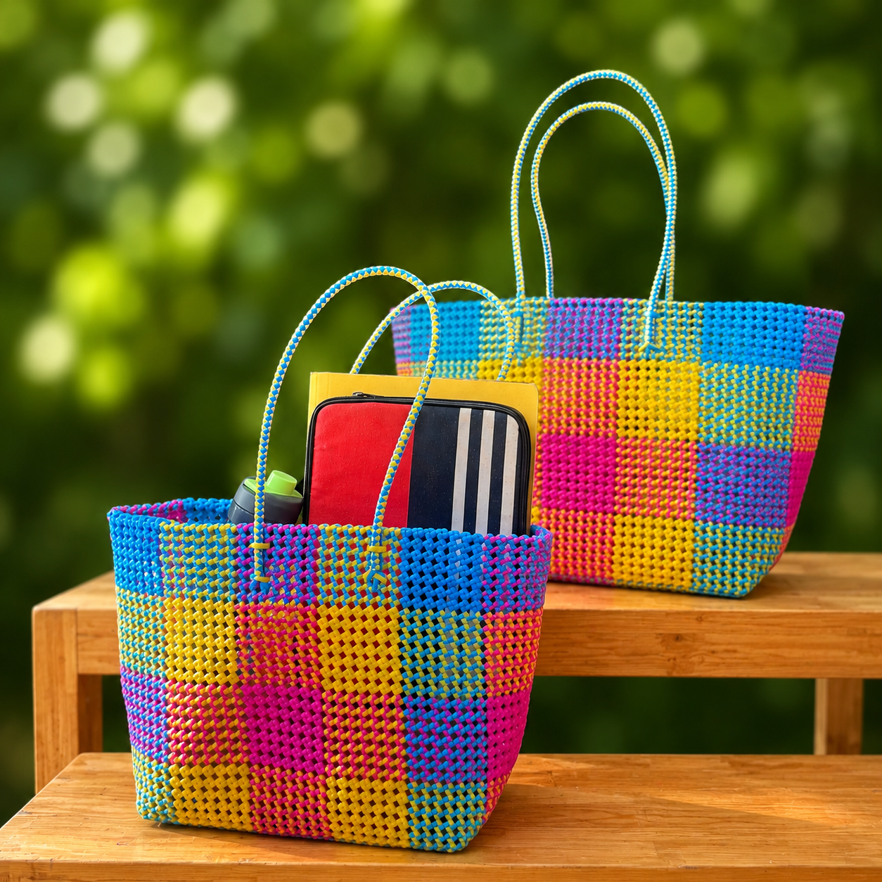 CHETTINAD MADRAS CHECKS BEACH BAGS 05