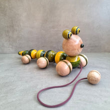 Load image into Gallery viewer, WIGGLES the caterpillar pull toy