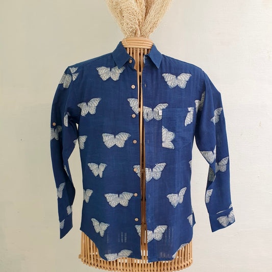 BUTTERFLIES IN INDIGO (Full Sleeves)