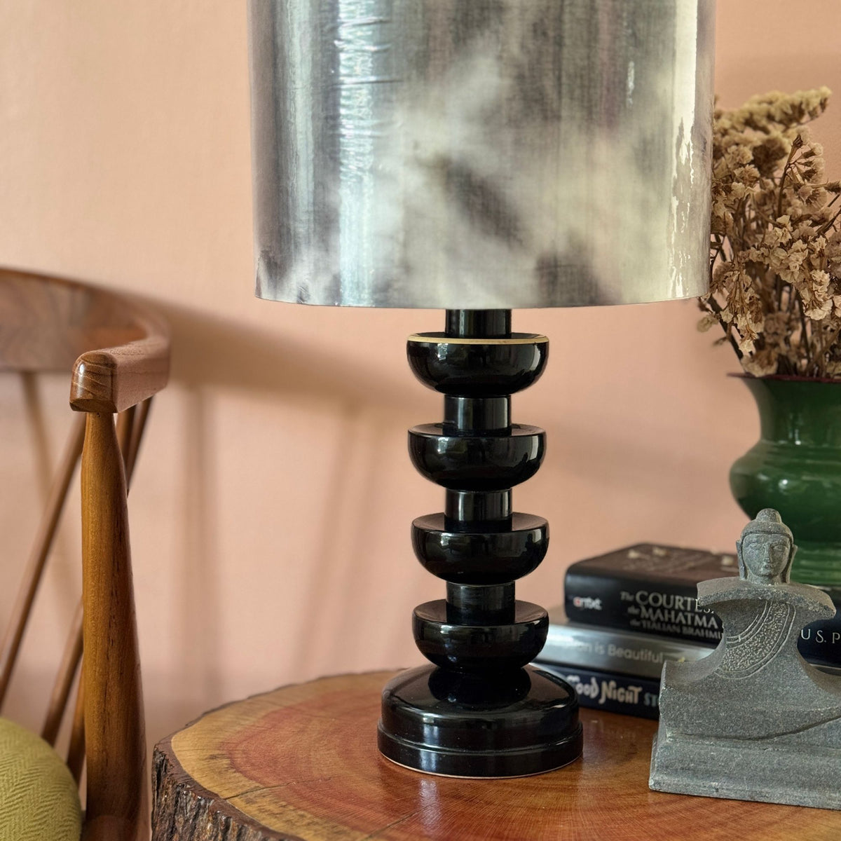 BLOOM BLACK ~ 10" BLACK SHIBORI SHADE