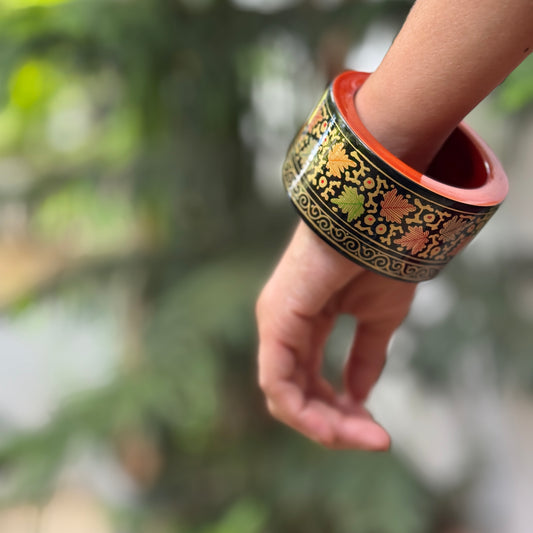 NAQQASHI DVITIYA THIN RED GREEN GOLD CHINAR/2.4