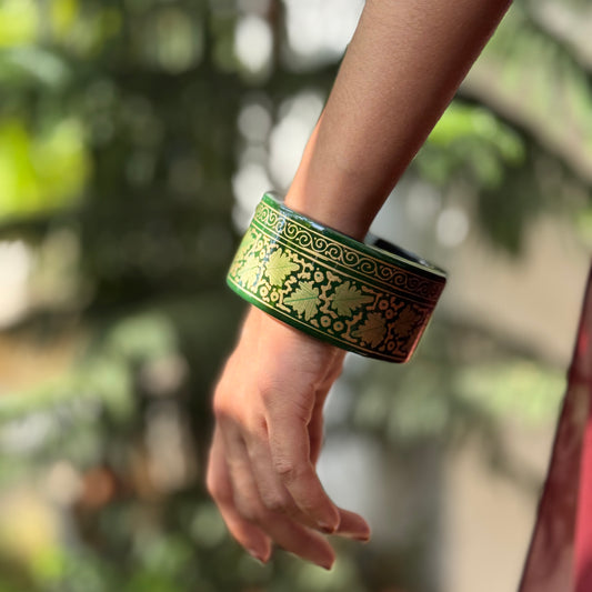 NAQQASHI DVITIYA THIN GREEN CHINAR GOLD/2.6