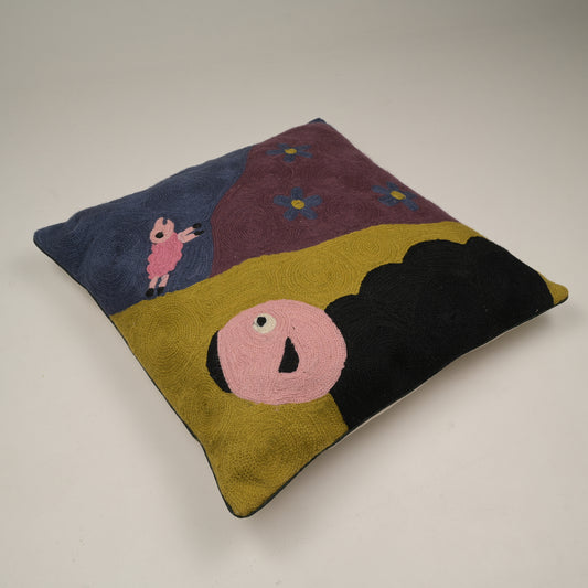 WOOLSWORTH Crewel Cushion