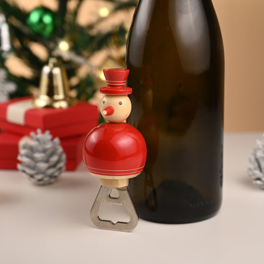 FLAKY SNOWMAN bottle-cork opener set