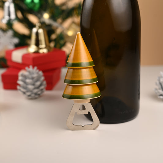 XMAS TREE BOTTLE CORK OPENER SET