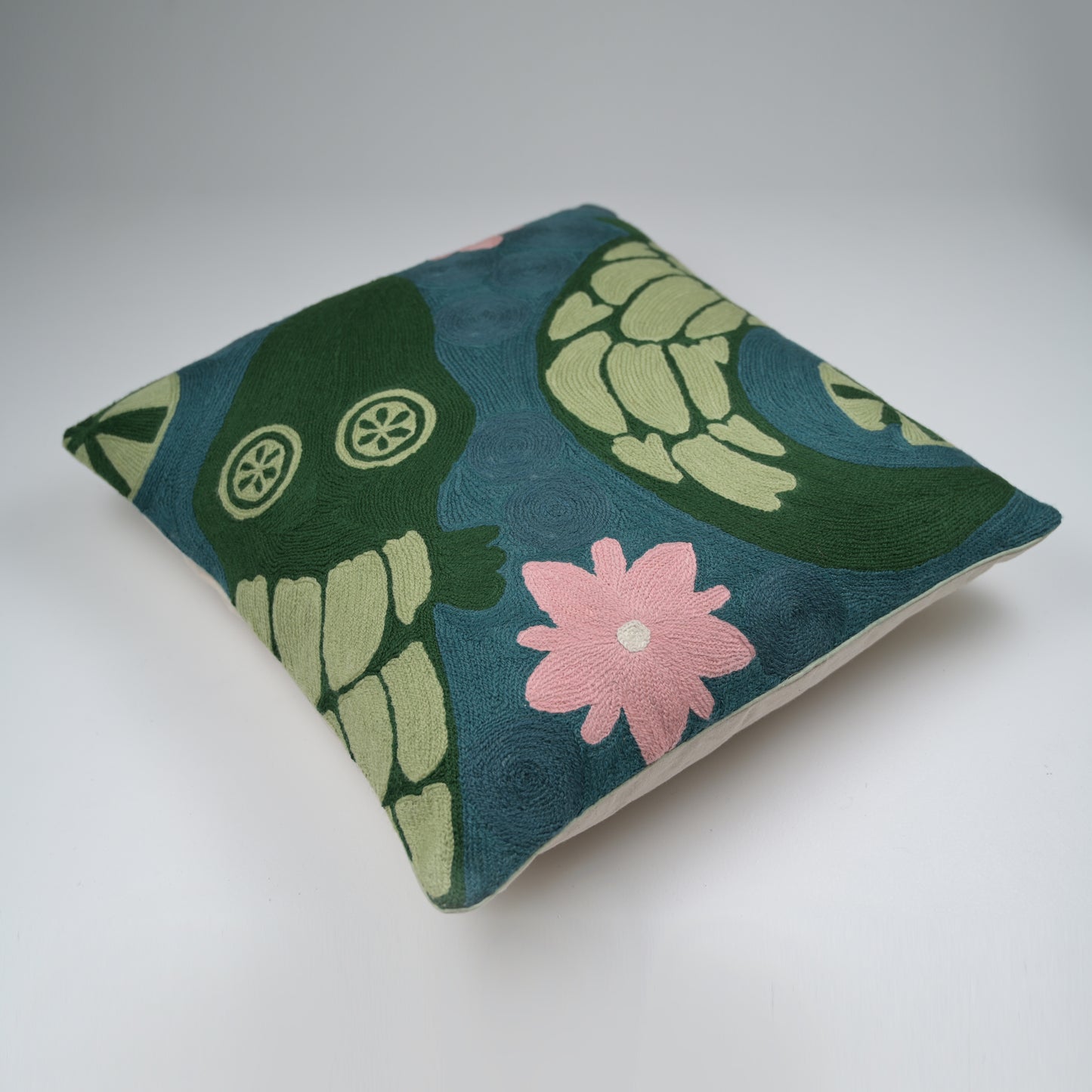 Snappy Crewel Cushion