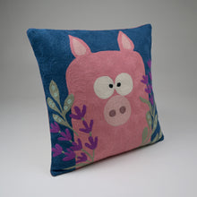 Load image into Gallery viewer, OInkston Crewel Cushion