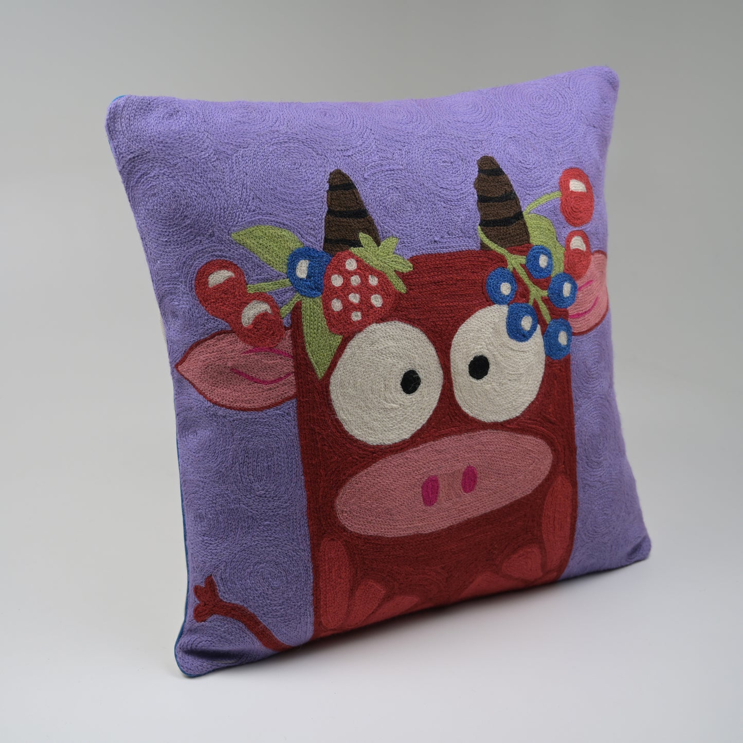 Mooberry Crewel Cushion