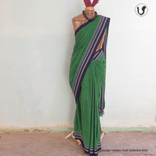 Load image into Gallery viewer, ILKAL ~ green checks cotton silk