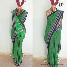 Load image into Gallery viewer, ILKAL ~ green checks cotton silk