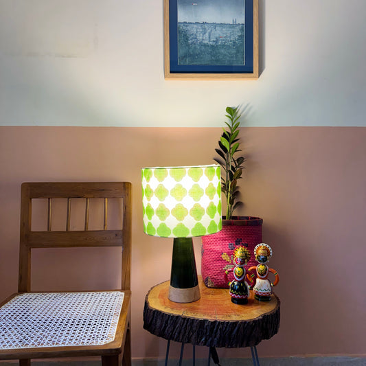 SLANT Blue ~ 10" green clover shade