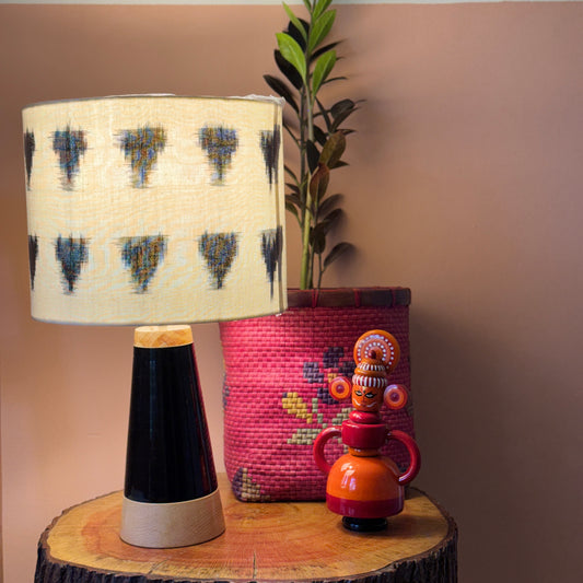 SLANT BLUE ~ 10" BLACK TRIKONE SHADE