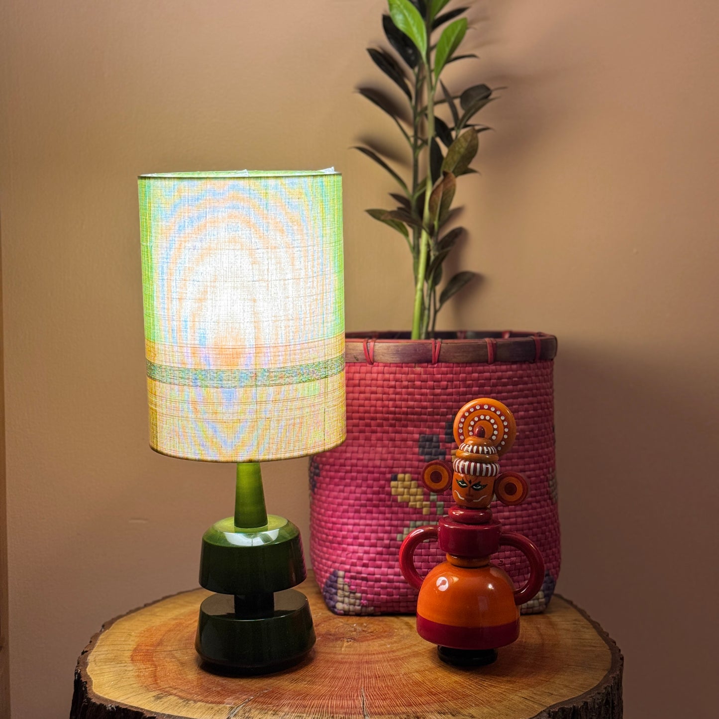 MINI TRIKONE GREEN ~ 6X8" CHETTINAD SHADE