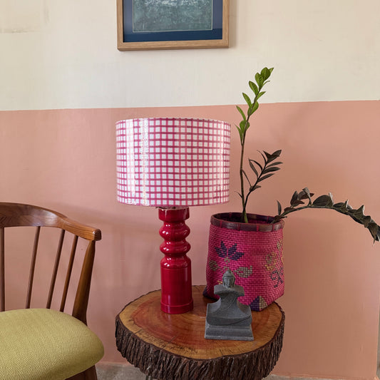 STHAMB RED ~ 12" PINK CHECKS