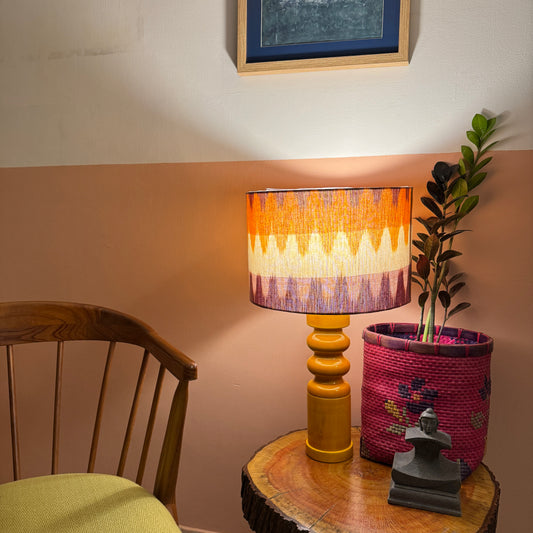 STHAMB YELLOW ~ 12" RED ORANGE IKKAT