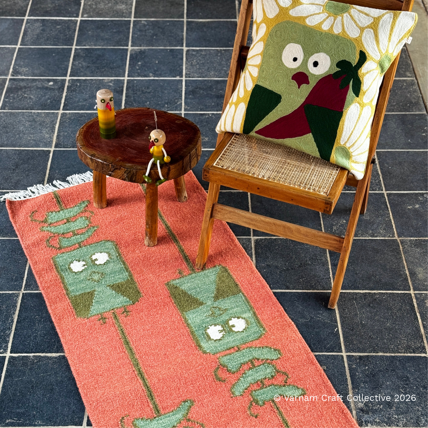 STRING OF NIBBLES 2X6 FEET RUST PUNJA DHURRIE