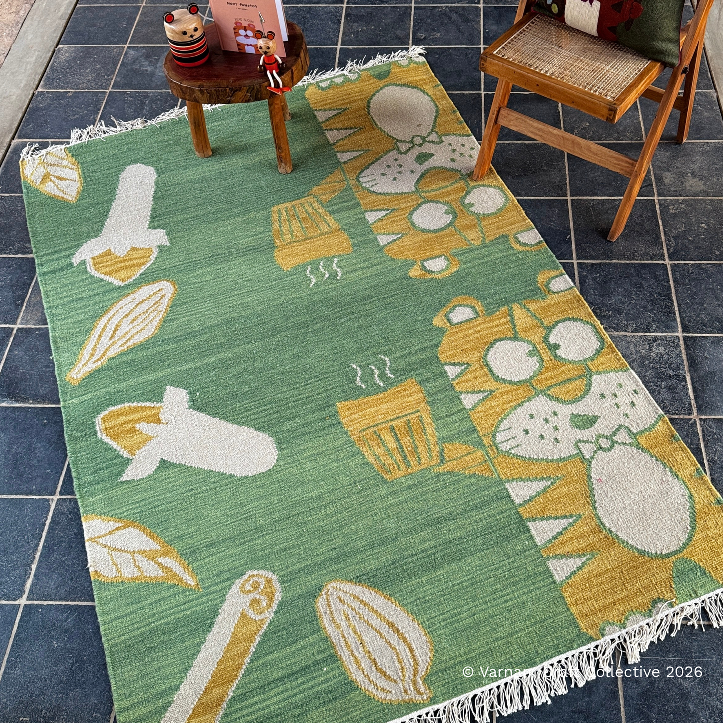 PAWSTON GREEN PUNJA DHURRIE