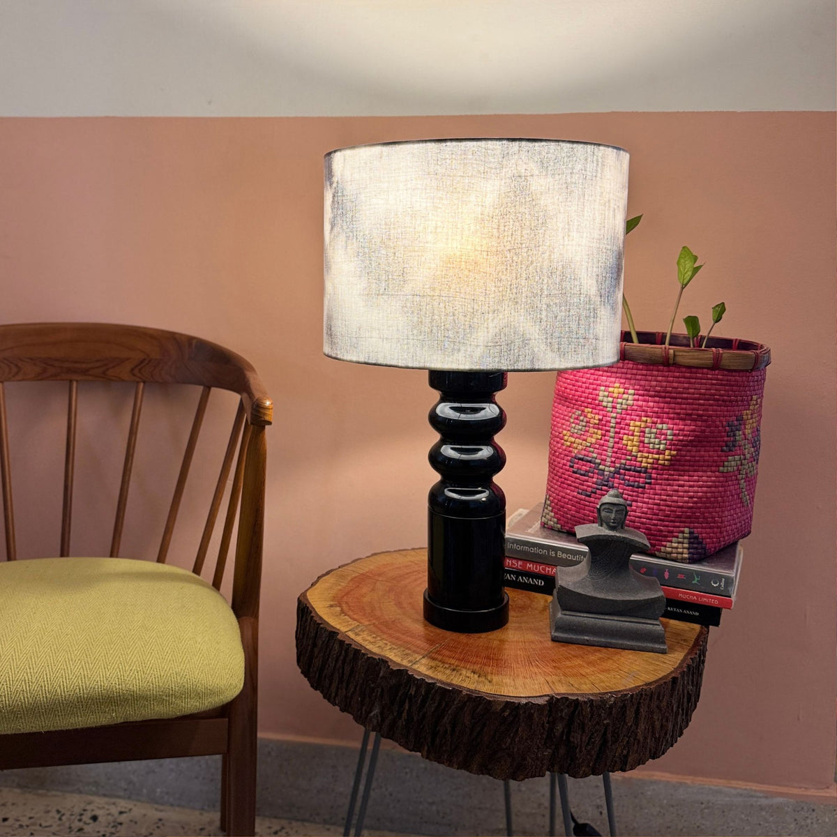 STHAMB BLACK ~ 12" BLACK SHIBORI SHADE