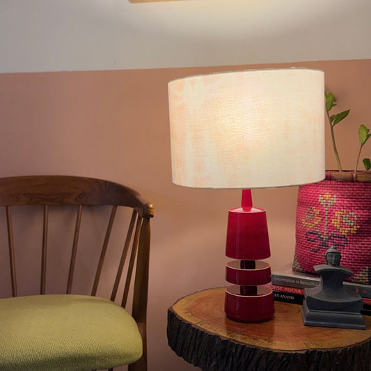 TRIKONE RED ~ 12" PINK SHIBORI SHADE