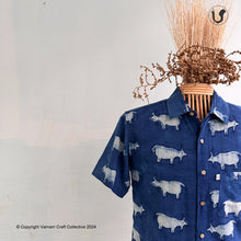 Load image into Gallery viewer, BASAVAS IN INDIGO (Half Sleeves)