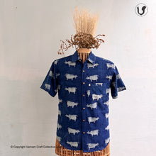 Load image into Gallery viewer, BASAVAS IN INDIGO (Half Sleeves)