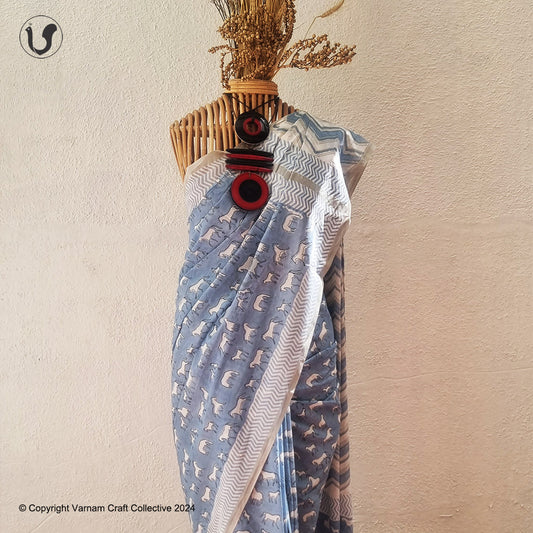 GALLOP Saree (Blue)