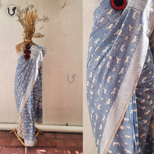 Load image into Gallery viewer, GALLOP Saree (Blue)