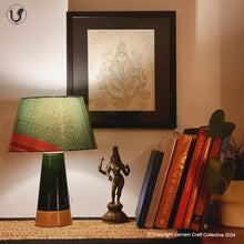 Load image into Gallery viewer, MUSHROOM LAMP (Green Khana shade - Green Slant base)