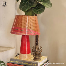 Load image into Gallery viewer, MUSHROOM LAMP (Orange Khana shade - Red Slant base)