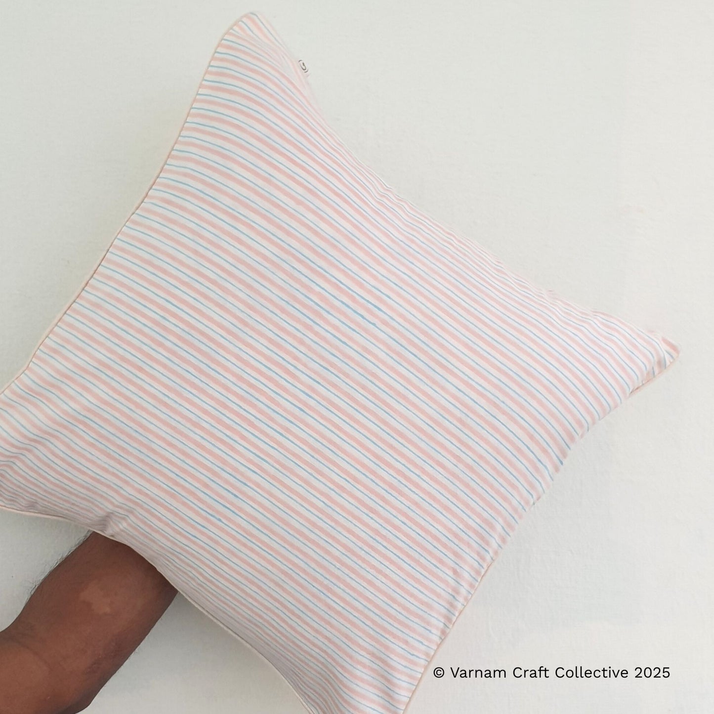 BLOCKPRINT IN STRIPES (pink)