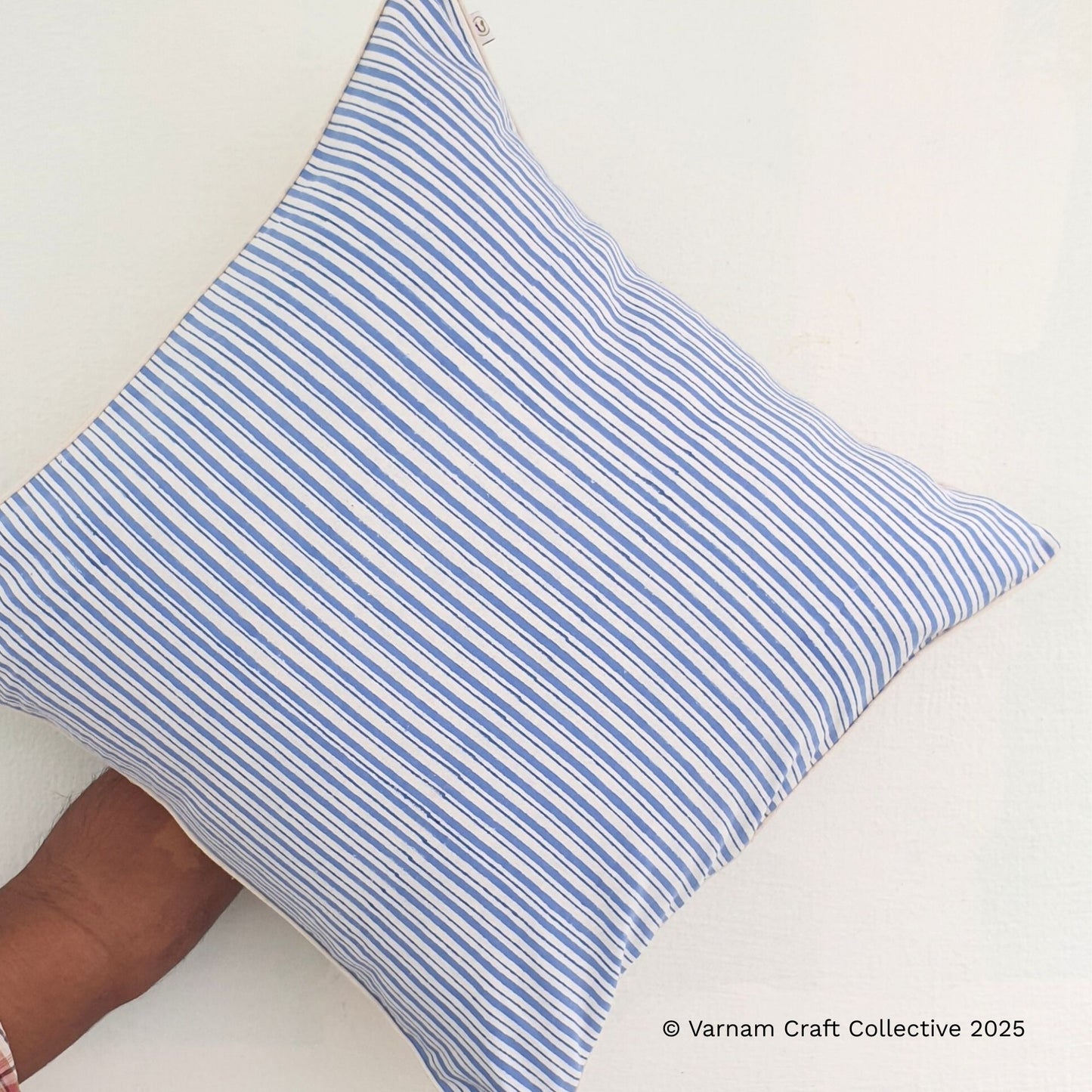 BLOCKPRINT IN STRIPES (blue)