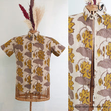 Load image into Gallery viewer, FLORALS grey yellow (Half Sleeves)