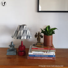 Load image into Gallery viewer, MINI TRIKONE ~ 10" Grey Ikkat Cone