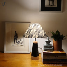 Load image into Gallery viewer, SLANT red ~ 12" Grey-Black IKAT cone