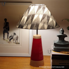 Load image into Gallery viewer, SLANT red ~ 12" Grey-Black IKAT cone