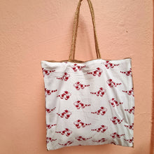 Load image into Gallery viewer, JUTE BAG - red dragons
