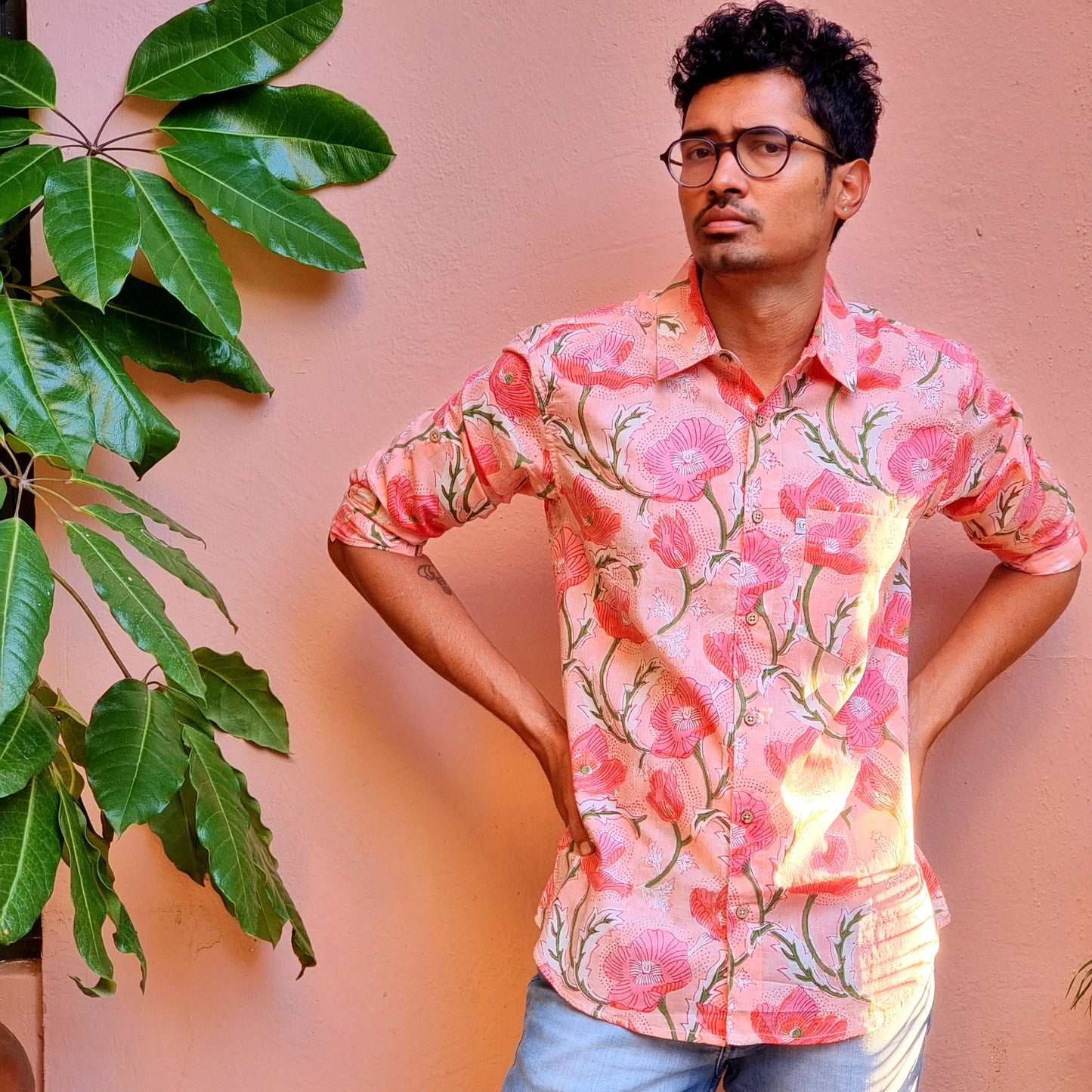 BAHAR in coral (full sleeves)