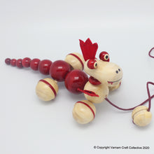 Load image into Gallery viewer, PUFF the magic dragon pull toy