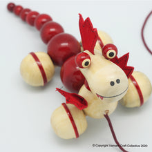 Load image into Gallery viewer, PUFF the magic dragon pull toy