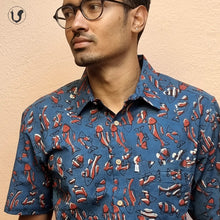 Load image into Gallery viewer, MATSYA in blue reds (half sleeves)