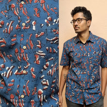 Load image into Gallery viewer, MATSYA in blue reds (half sleeves)