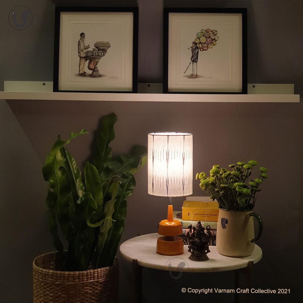 MINI TRIKONE Yellow ~ 6X8" BLACK RAIN IKAT