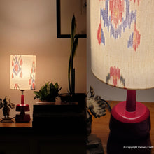 Load image into Gallery viewer, MINI TRIKONE ~ 6X8" RED-BLUE IKAT