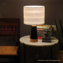 Load image into Gallery viewer, SLANT Black ~ 10" BLACK STRIPES IKAT