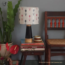 Load image into Gallery viewer, SLANT Black ~ 10" GreyRed IKAT