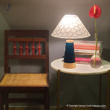 Load image into Gallery viewer, SLANT Blue ~ 12" Blue Pattern IKAT cone