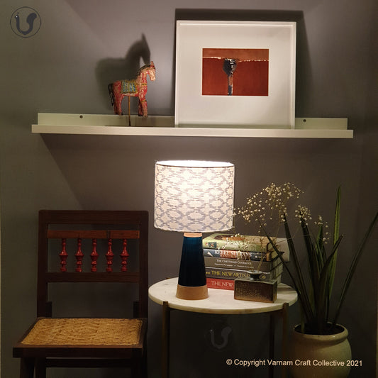 SLANT Blue ~ 10" Blue pattern Ikat (M)