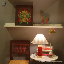 Load image into Gallery viewer, SLANT red ~ 12" Black stripes IKAT cone