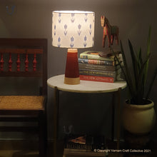 Load image into Gallery viewer, SLANT Red ~ 10" Blue Arrows Ikat (M)